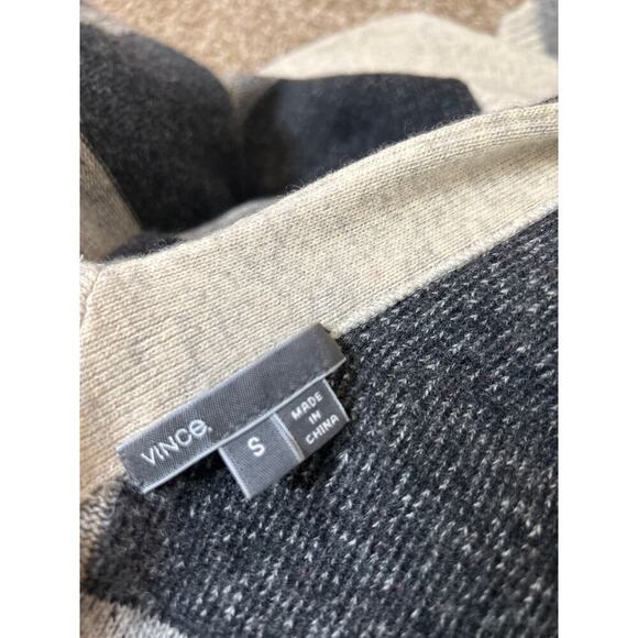 Vince Variegated Wool & Cashmere sweater Cardigan SZ SM striped open front - Picture 4 of 8